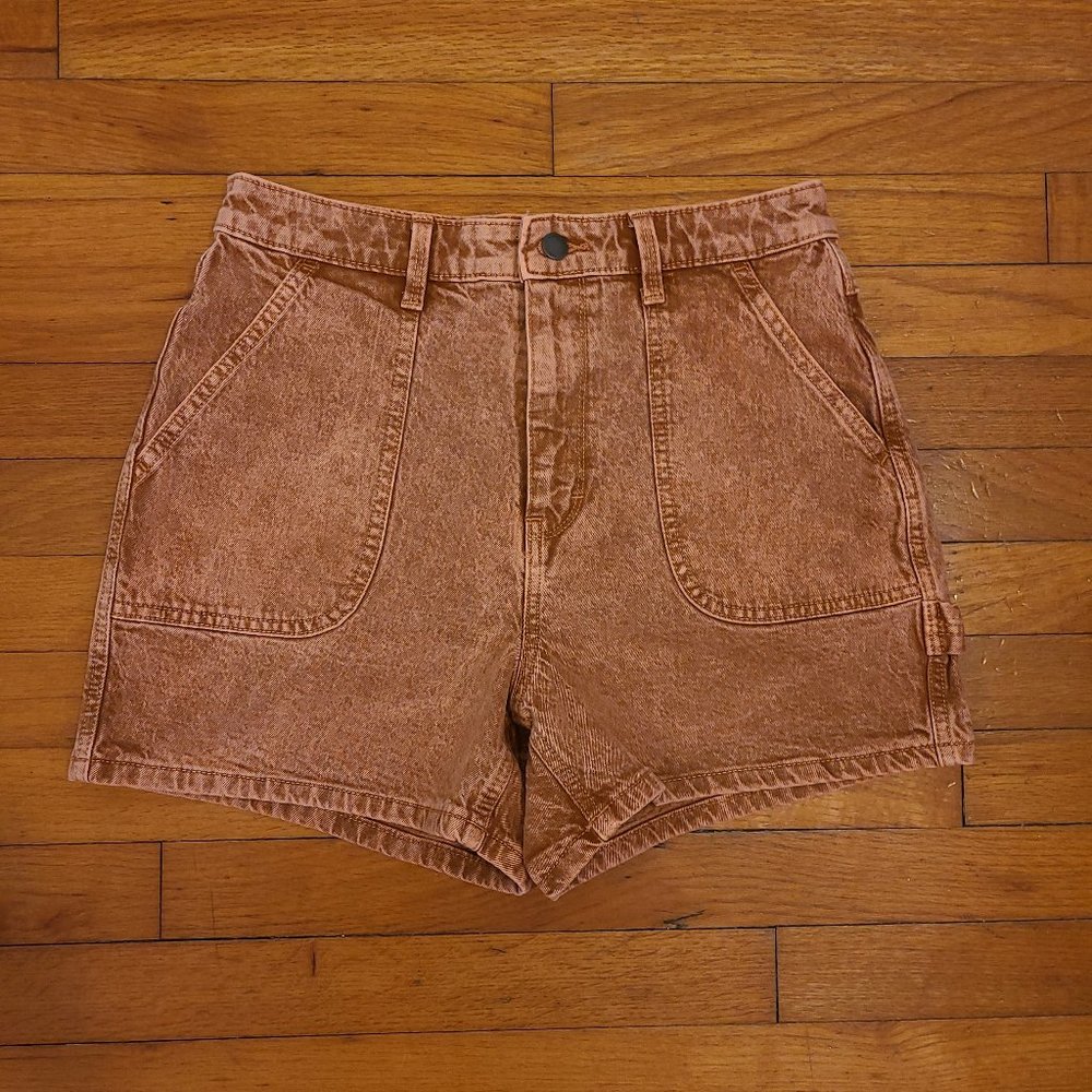 Acid Wash High-Rise Carpenter Short